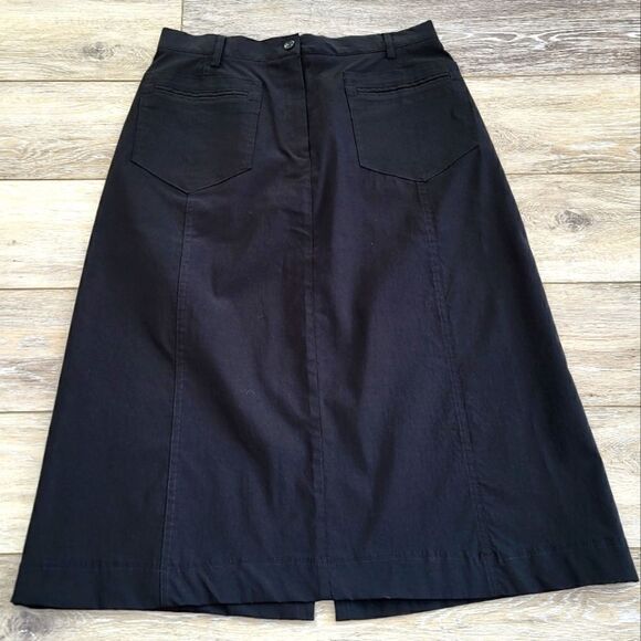 Harve Benard black business skirt stretchy midi size 8 - Picture 1 of 9